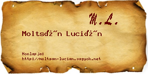 Moltsán Lucián névjegykártya